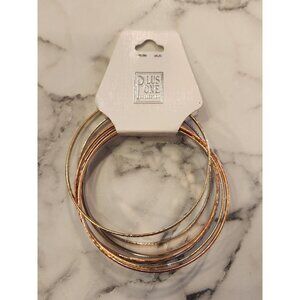 Gold & Silver-Tone Bangles Set By Plus One Collection